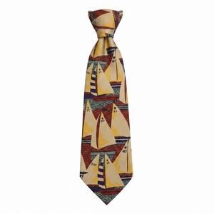Vintage Polo Ralph Lauren hand-made silk nautical Men’s Necktie. sailboats